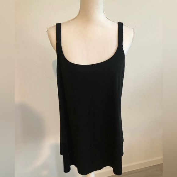 Eileen Fisher Tops - Eileen Fisher 100% Silk Black Tank Top Large